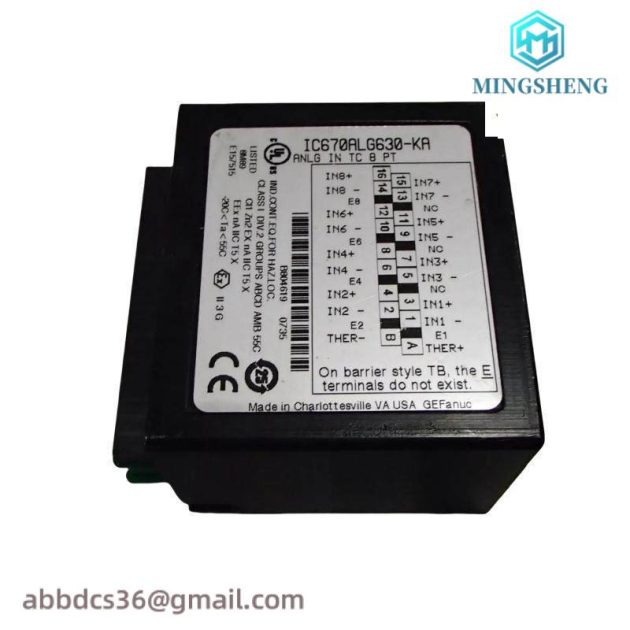 GE Fanuc IC670ALG630 Analog Input Module, High-Performance PLC for Industrial Automation