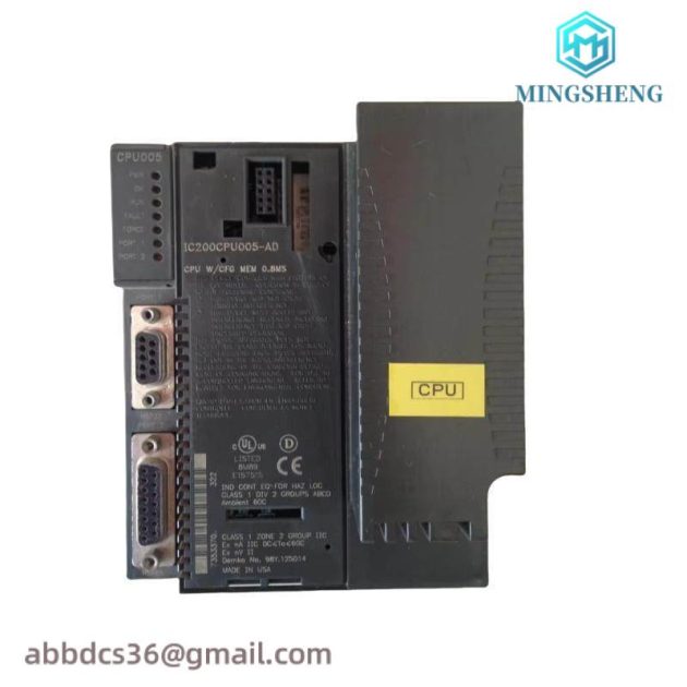 GE IC200CPU005 - Compact, High-Performance CPU Module for Industrial Automation